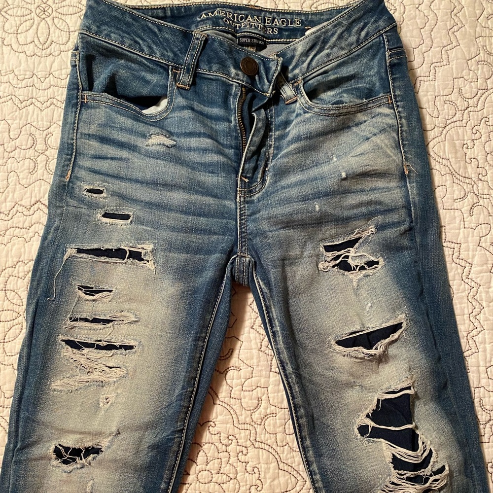 American Eagle super stretch hi-rise jegging crop, size 2 long